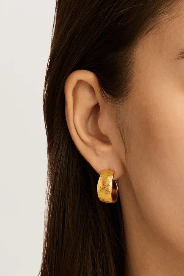 18k Gold Vermeil Woven Light Hoops