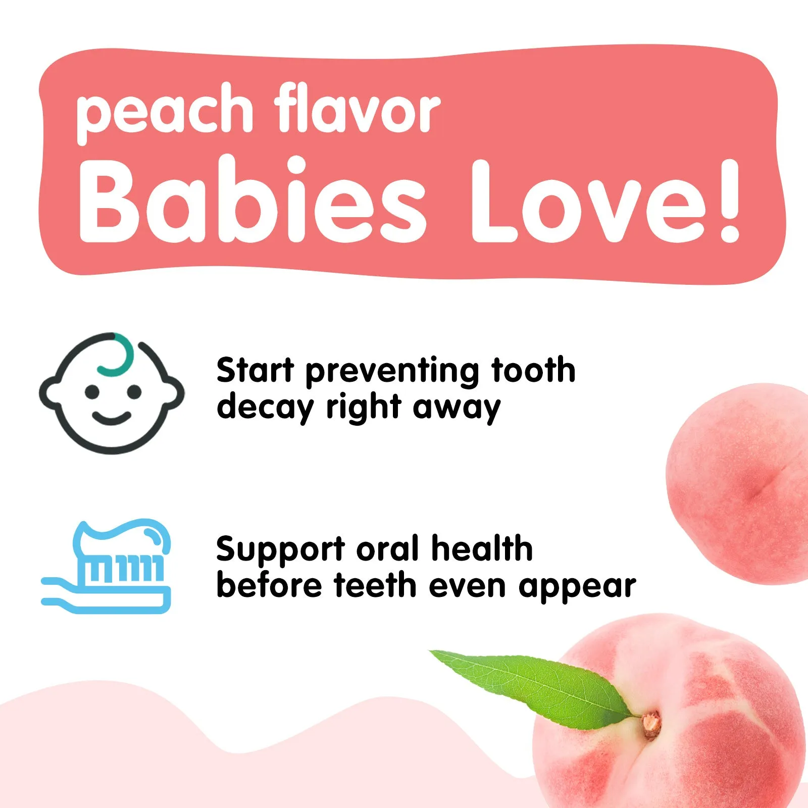 Aliver Teeth Whitening Foam for kid Peach