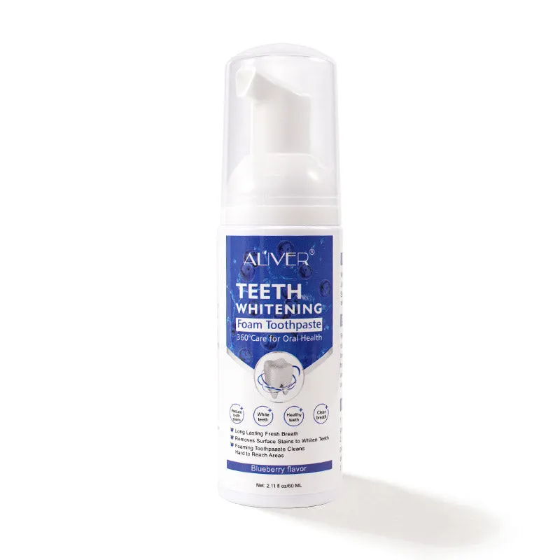 Aliver Teeth Whitening Toothpaste Foam, Fruit Flavor