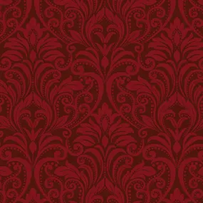 Benartex - A Festival of Roses - Festive Burgundy Damask