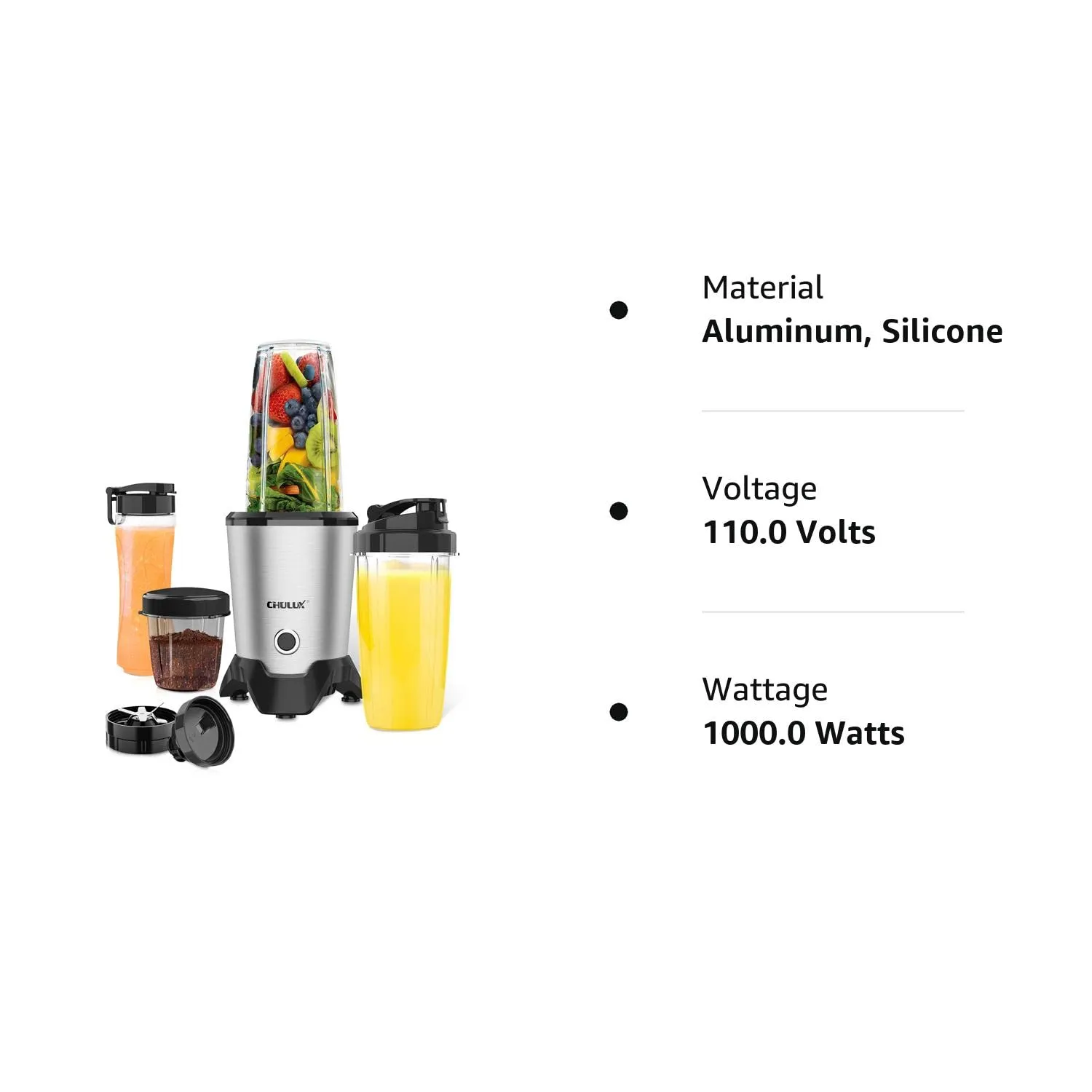 Blender for Shakes and Smoothies, 1000W High Speed Bullet Blender