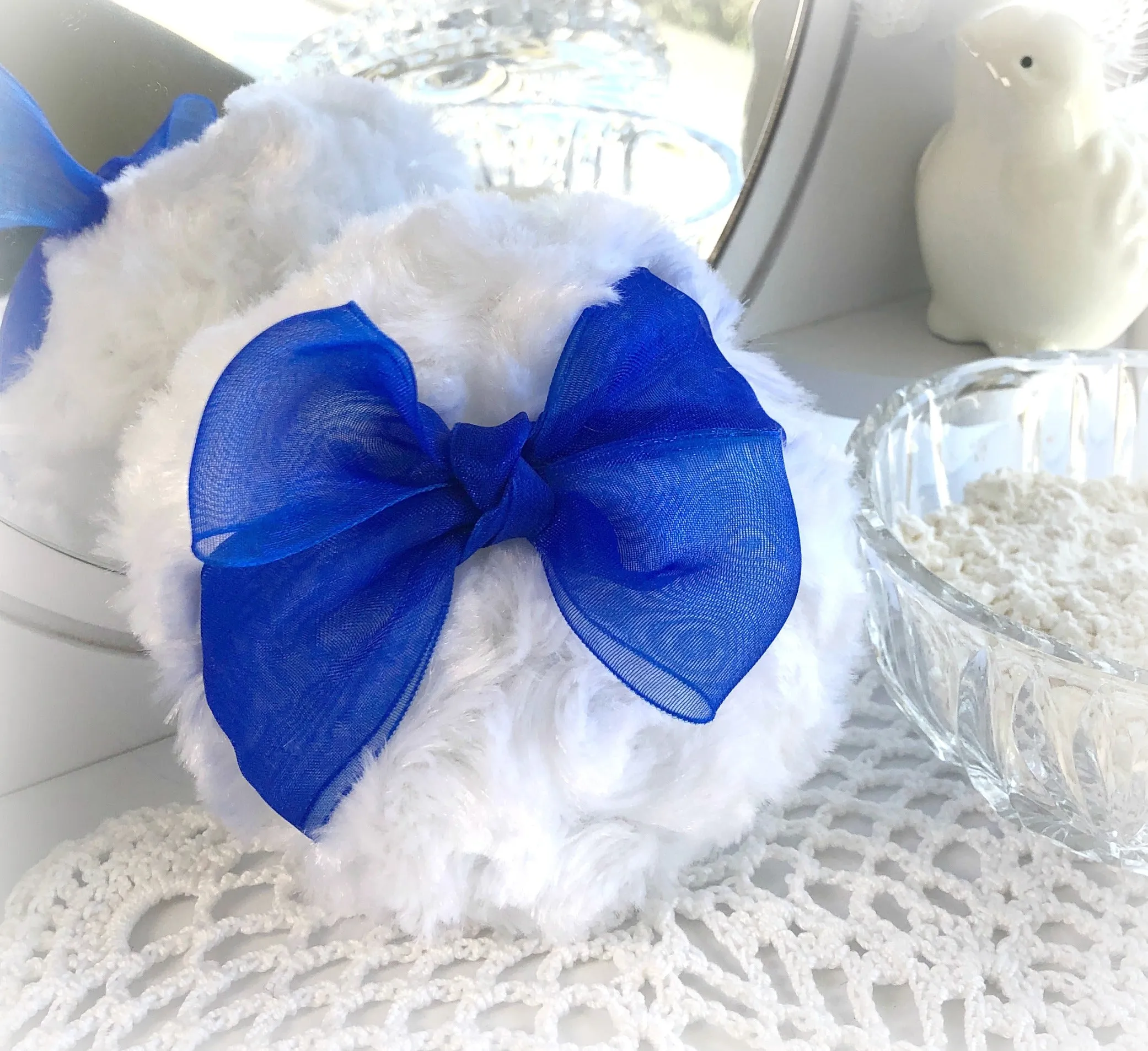 Body Powder Pouf - Royal Blue, 4 inch