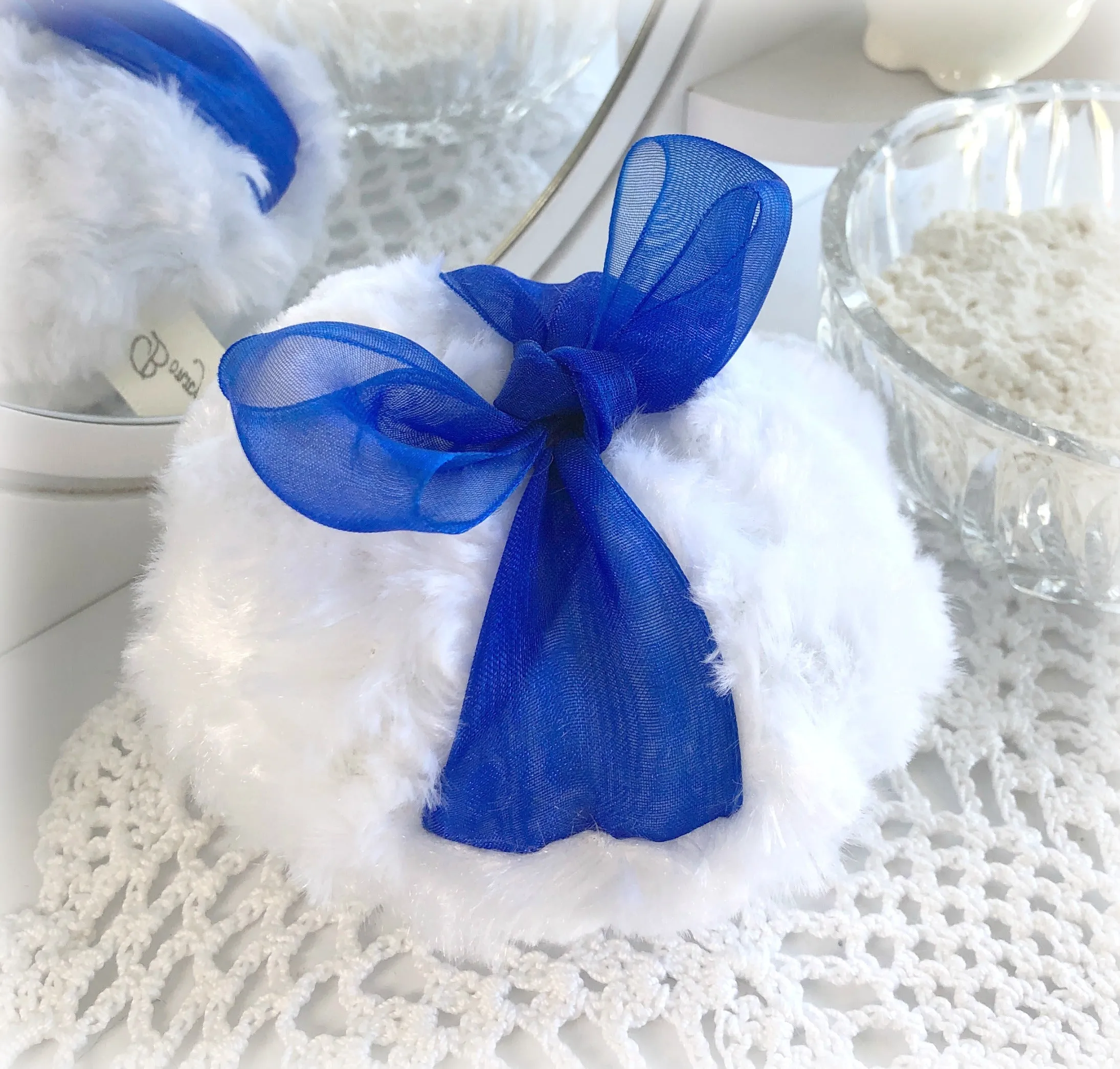 Body Powder Pouf - Royal Blue, 4 inch