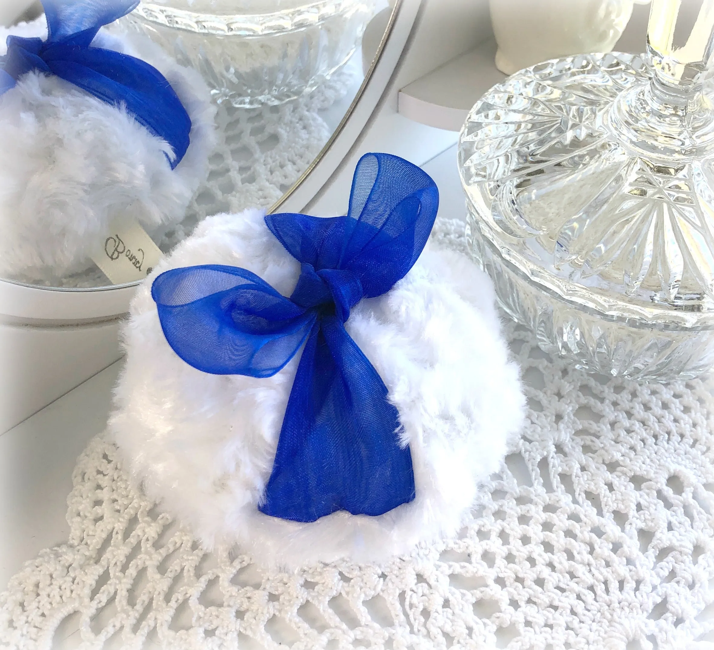 Body Powder Pouf - Royal Blue, 4 inch