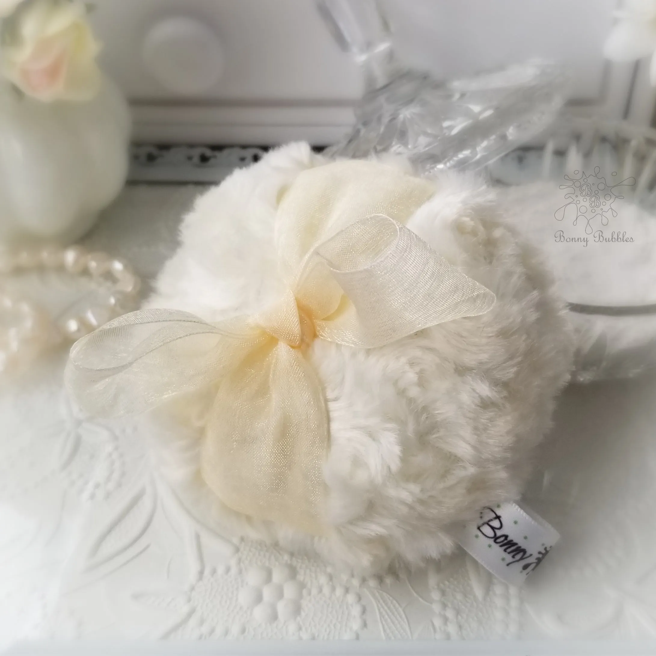 Body Powder Puff - Ivory, 4 inch