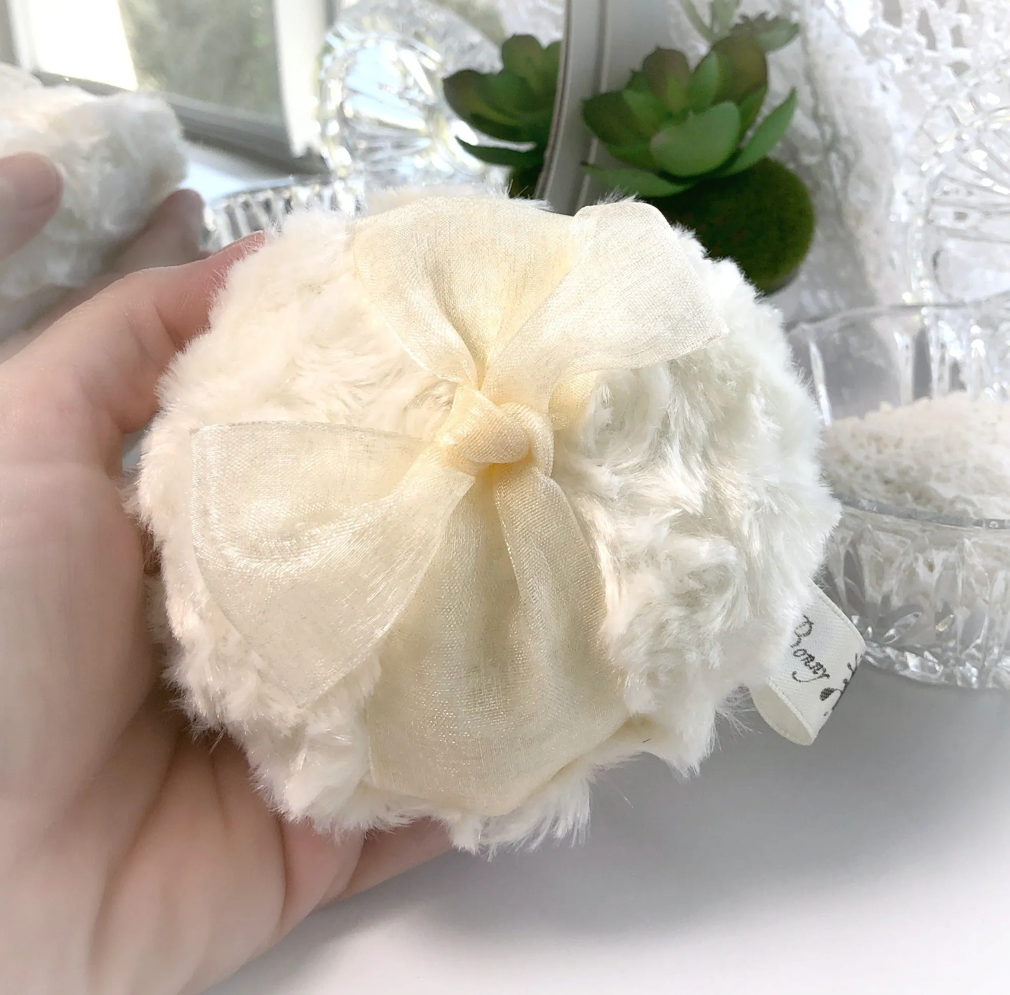 Body Powder Puff - Ivory, 4 inch