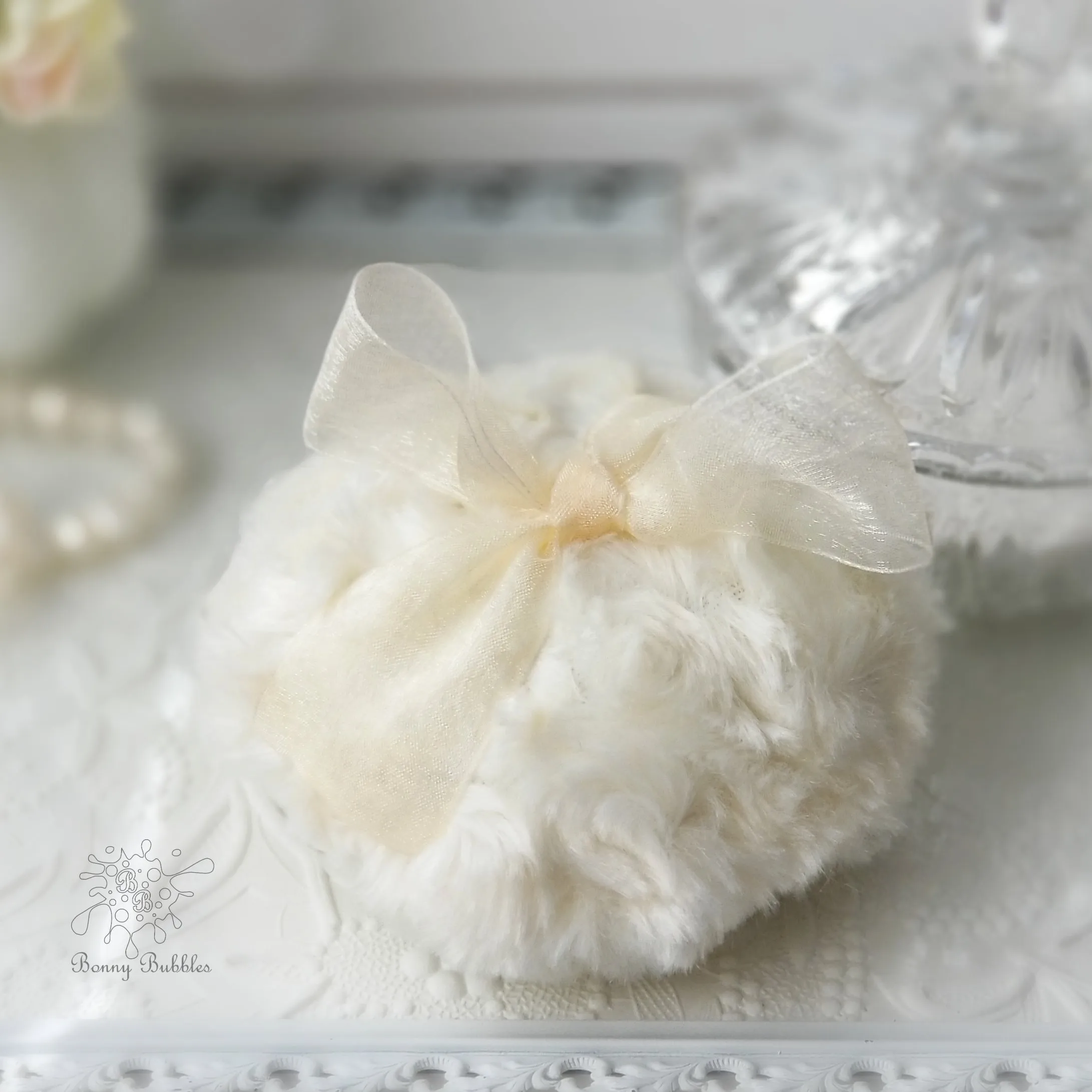Body Powder Puff - Ivory, 4 inch