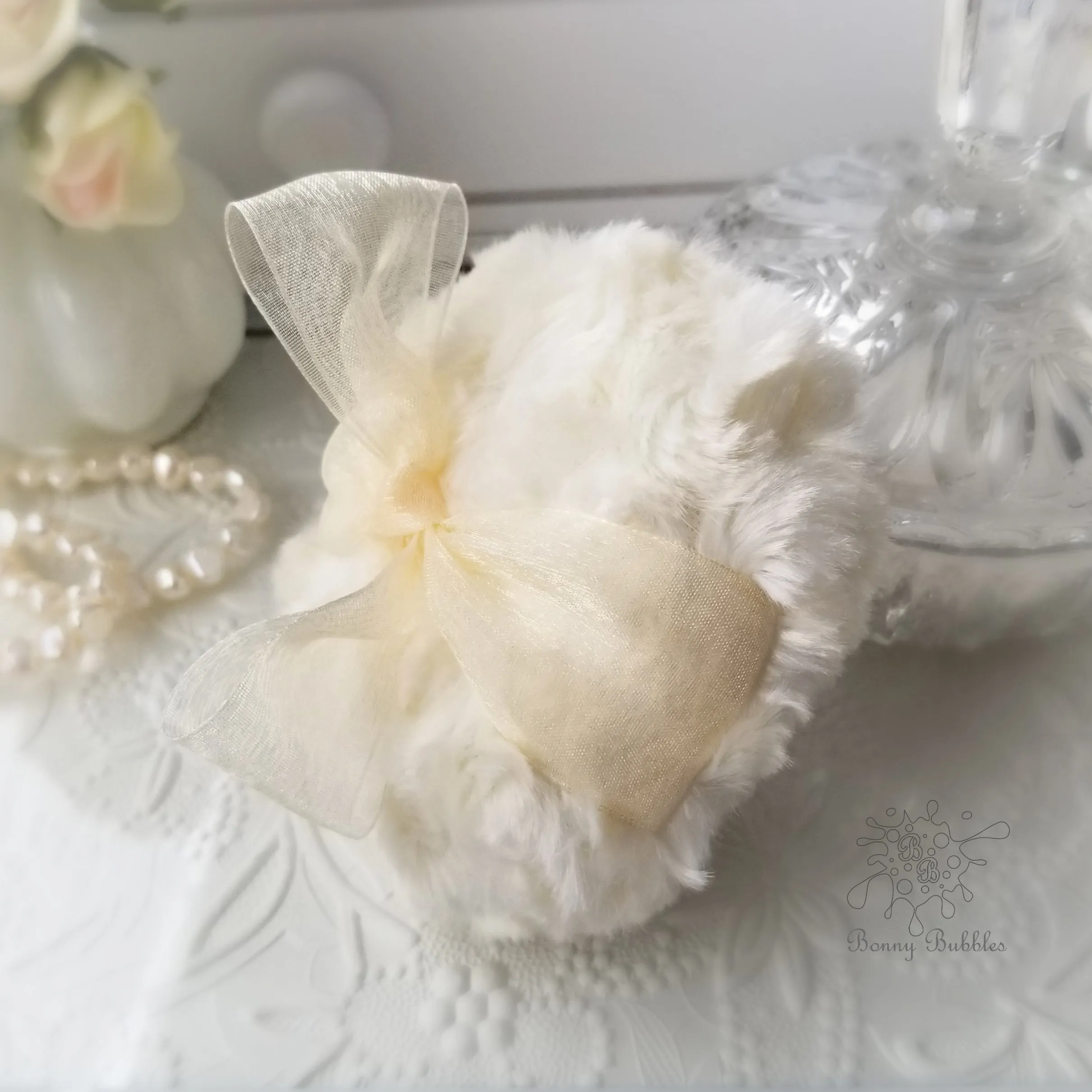 Body Powder Puff - Ivory, 4 inch