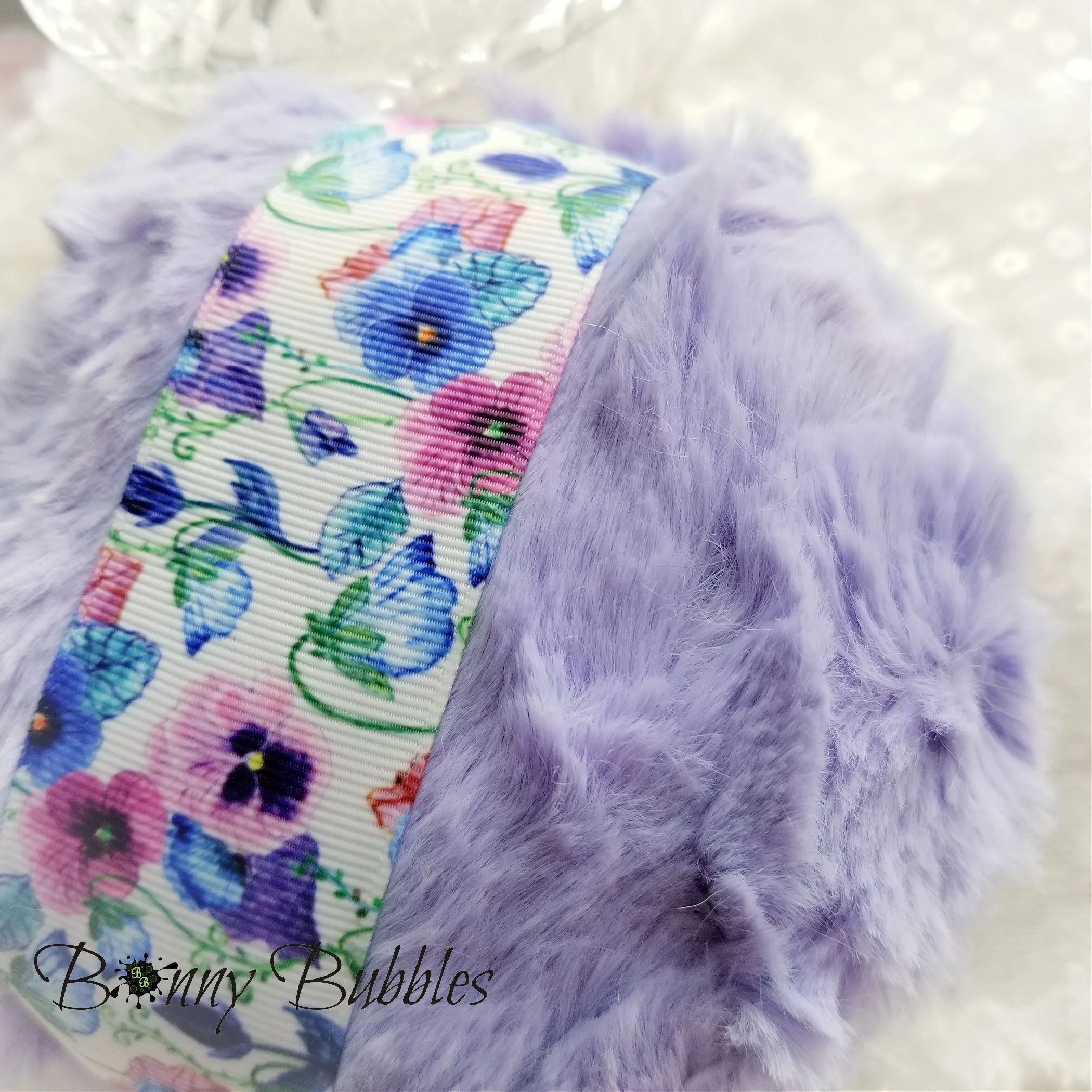 Body Powder Puff - lavender purple, 5 inch