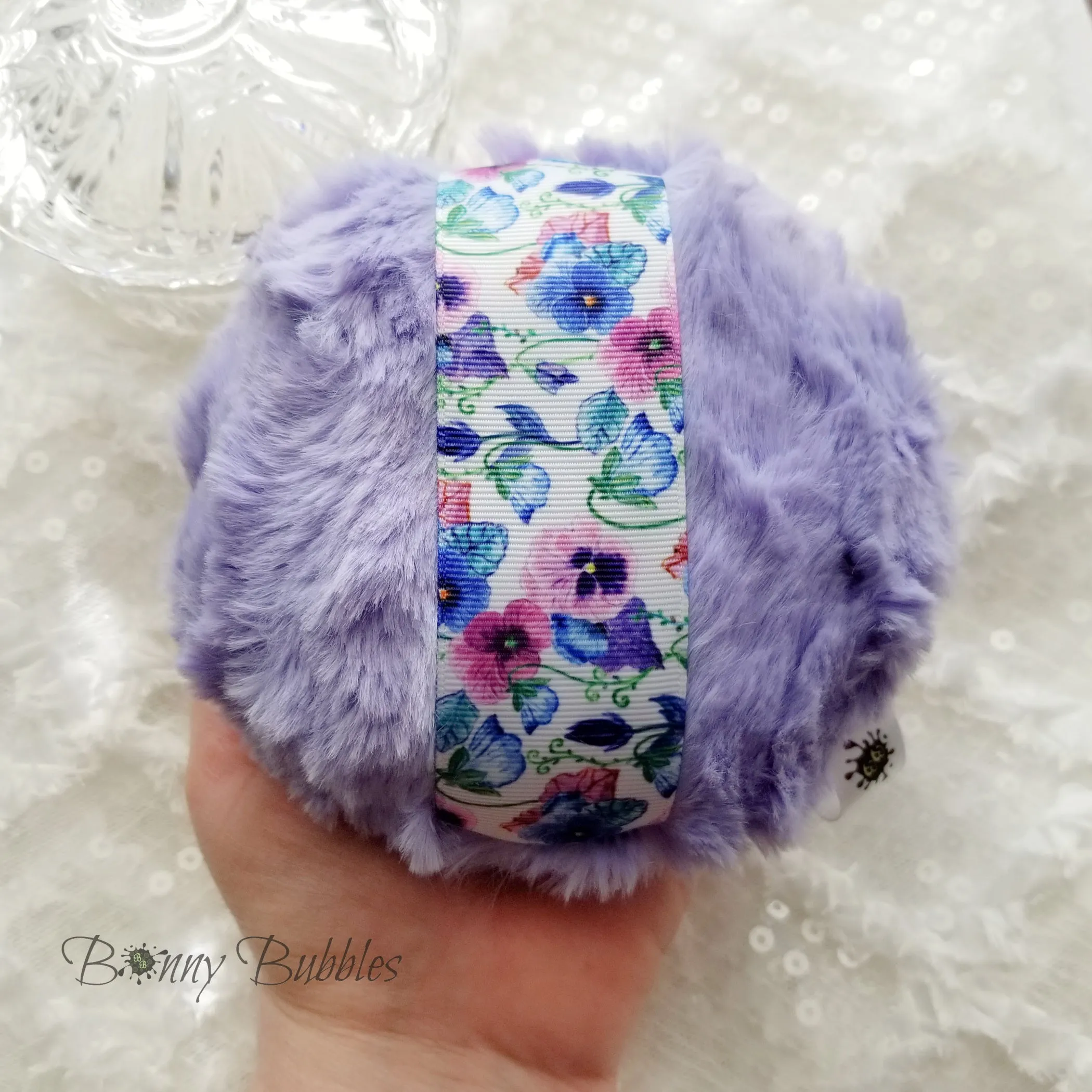 Body Powder Puff - lavender purple, 5 inch