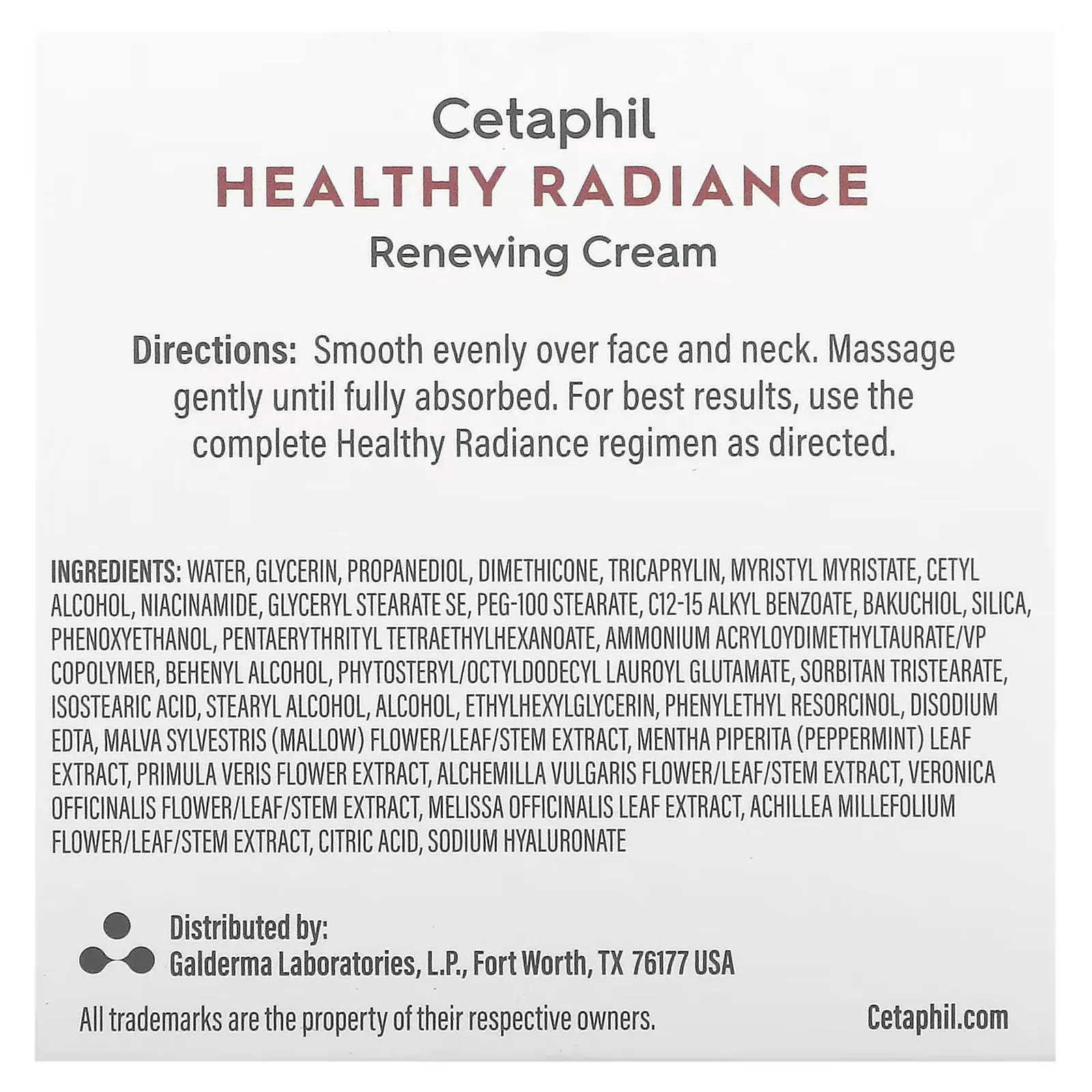 Cetaphil Healthy Radiance Renewal Cream