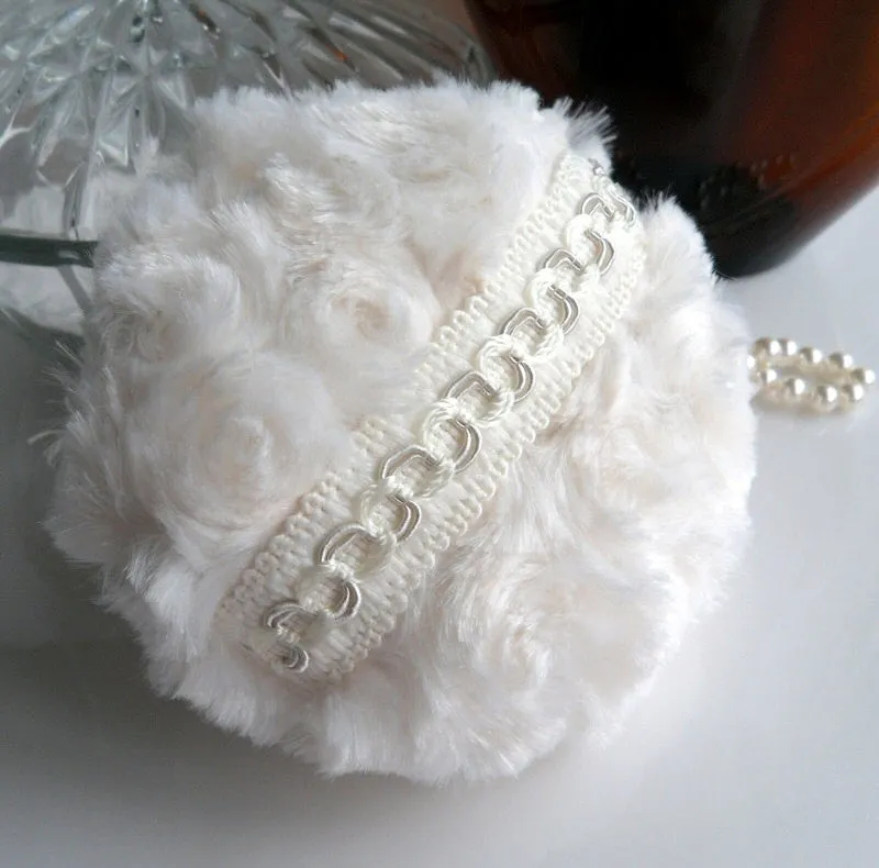 Cream Powder Puff, 4 inch