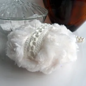 Cream Powder Puff, 4 inch
