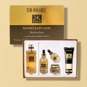 Dr.Rashel 5 PC Set 24K Gold radiance & anti- aging skin care series DRL- 1555