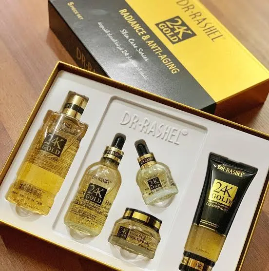 Dr.Rashel 5 PC Set 24K Gold radiance & anti- aging skin care series DRL- 1555