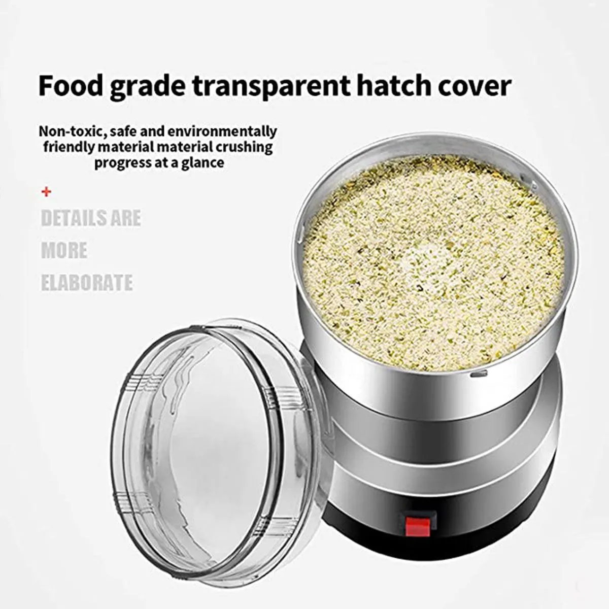 Electric Coffee Bean Grinder Grinding Milling Bean Nut Spice Grinder Matte Stainless Blender