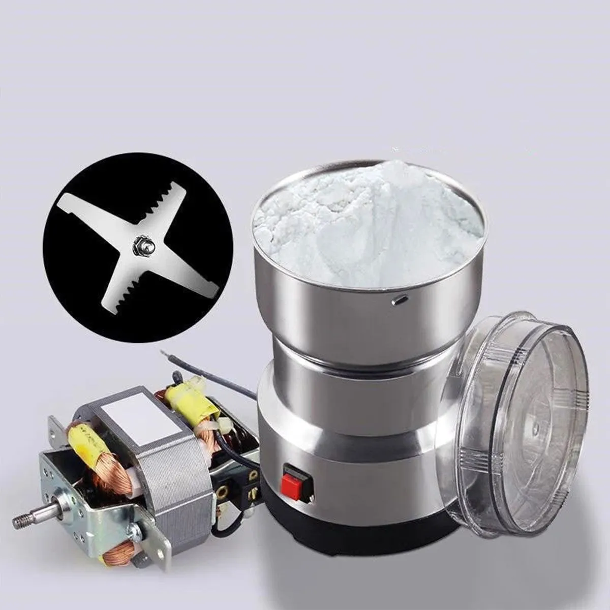Electric Coffee Bean Grinder Grinding Milling Bean Nut Spice Grinder Matte Stainless Blender