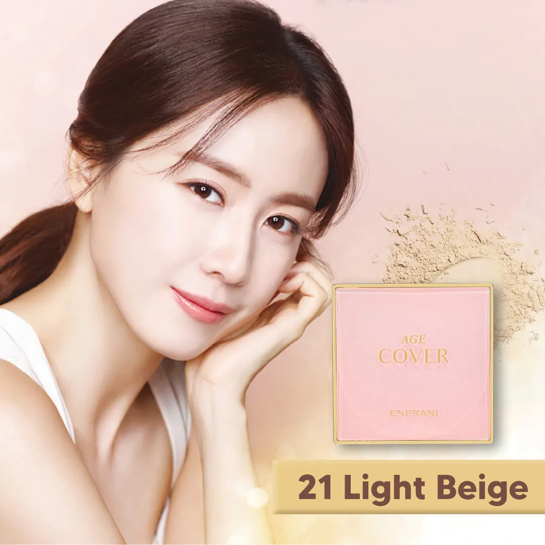 ENPRANI Age Cover Silky Veil Powder Pact | Bedak Padat Anti Aging