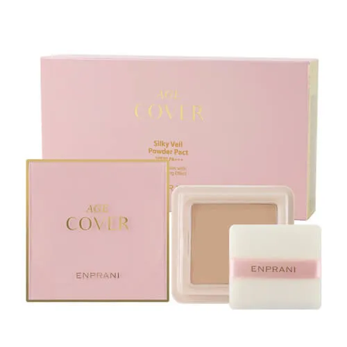 ENPRANI Age Cover Silky Veil Powder Pact | Bedak Padat Anti Aging