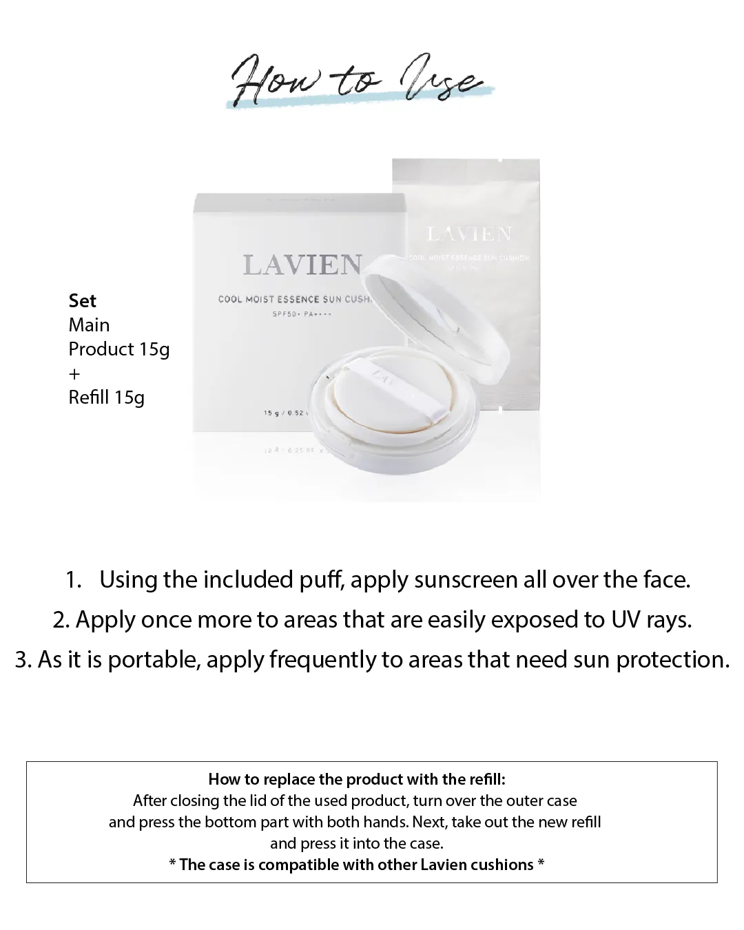 Lavien Cool Moist Essence Sun Cushion