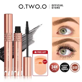 Mascara Waterproof Lengthens Eyelashes Extension Black Non-smudge Lengthening Volume 5D Silk Fiber Mascara Cosmetics