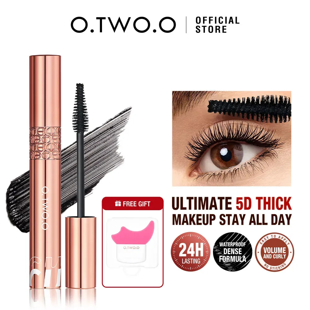 Mascara Waterproof Lengthens Eyelashes Extension Black Non-smudge Lengthening Volume 5D Silk Fiber Mascara Cosmetics
