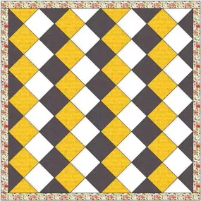 On Point Quilt Sterling and Gold Quilt Kit