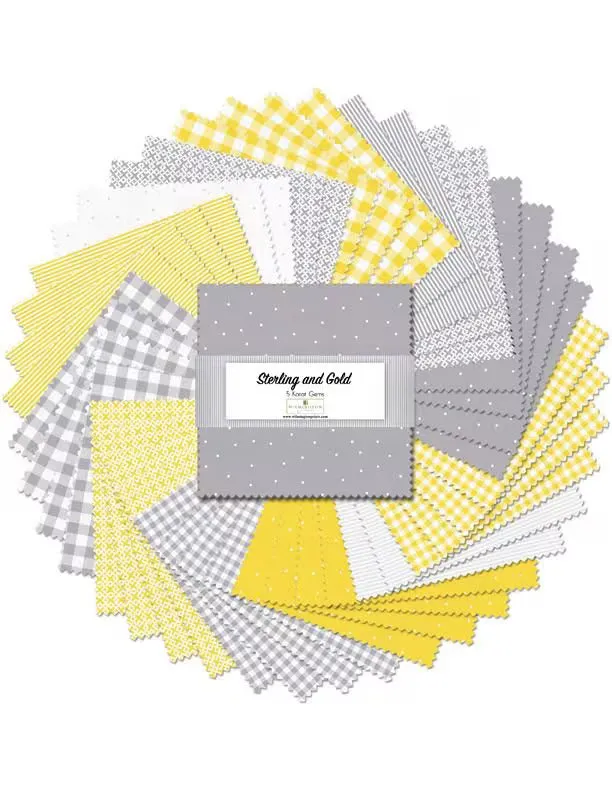 On Point Quilt Sterling and Gold Quilt Kit
