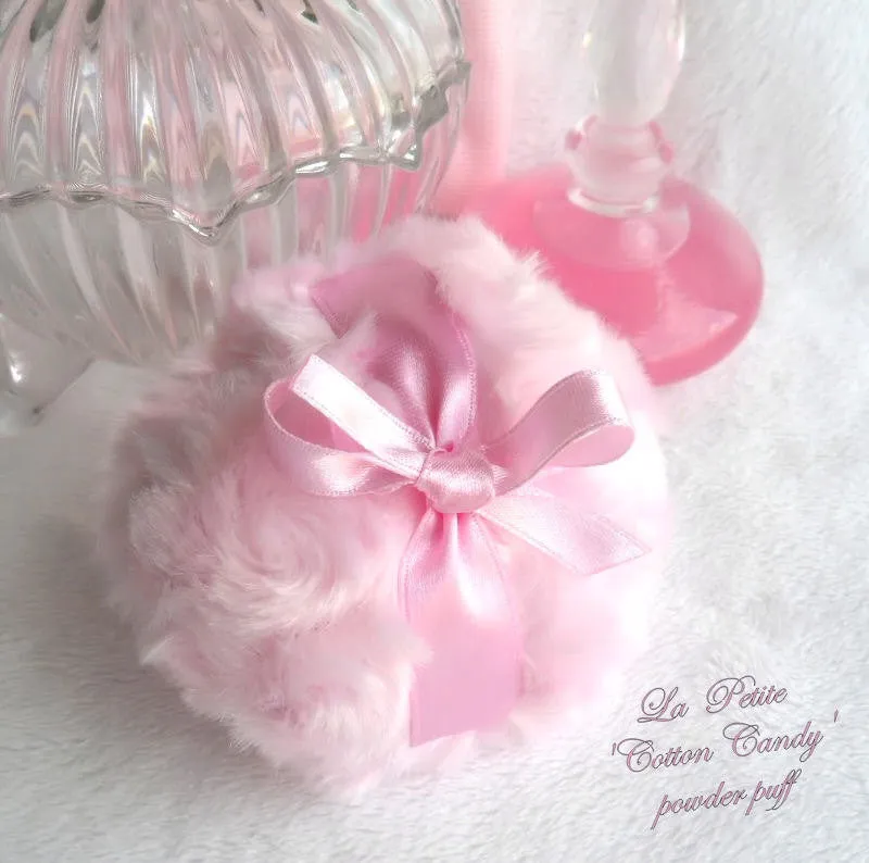 PINK Powder Puff, 3 inch miniature pouf - gift box option