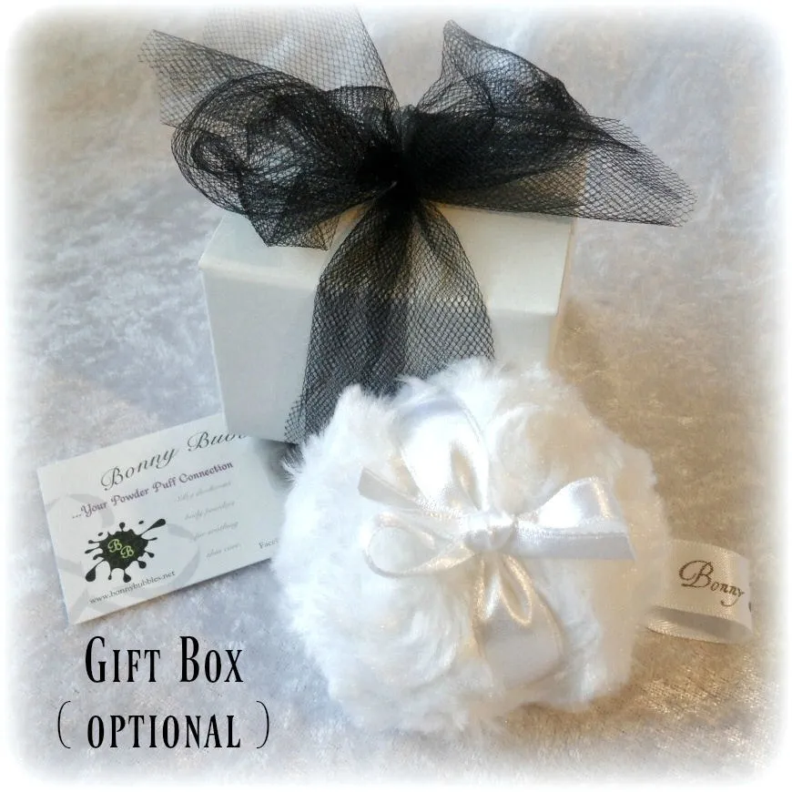 PINK Powder Puff, 3 inch miniature pouf - gift box option