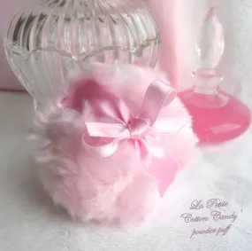 PINK Powder Puff, 3 inch miniature pouf - gift box option