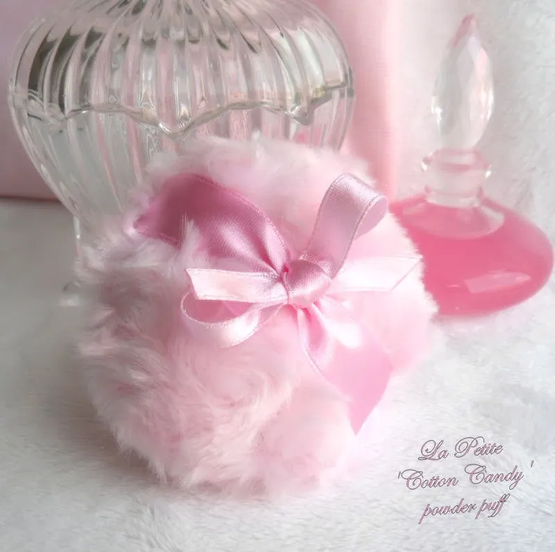 PINK Powder Puff, 3 inch miniature pouf - gift box option