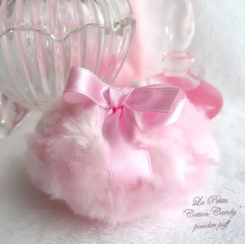 PINK Powder Puff, 3 inch miniature pouf - gift box option