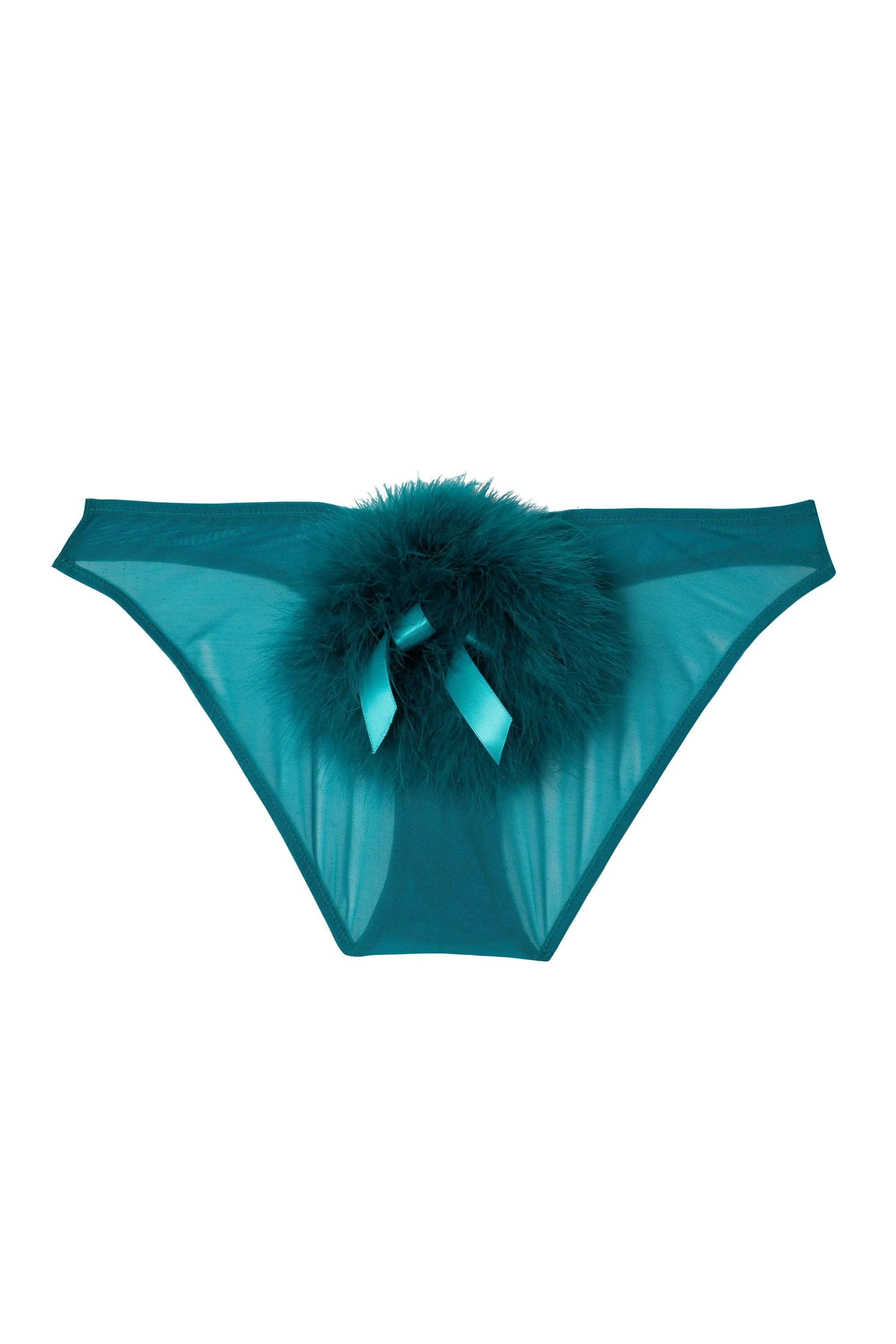 Teal Powder Puff Brief