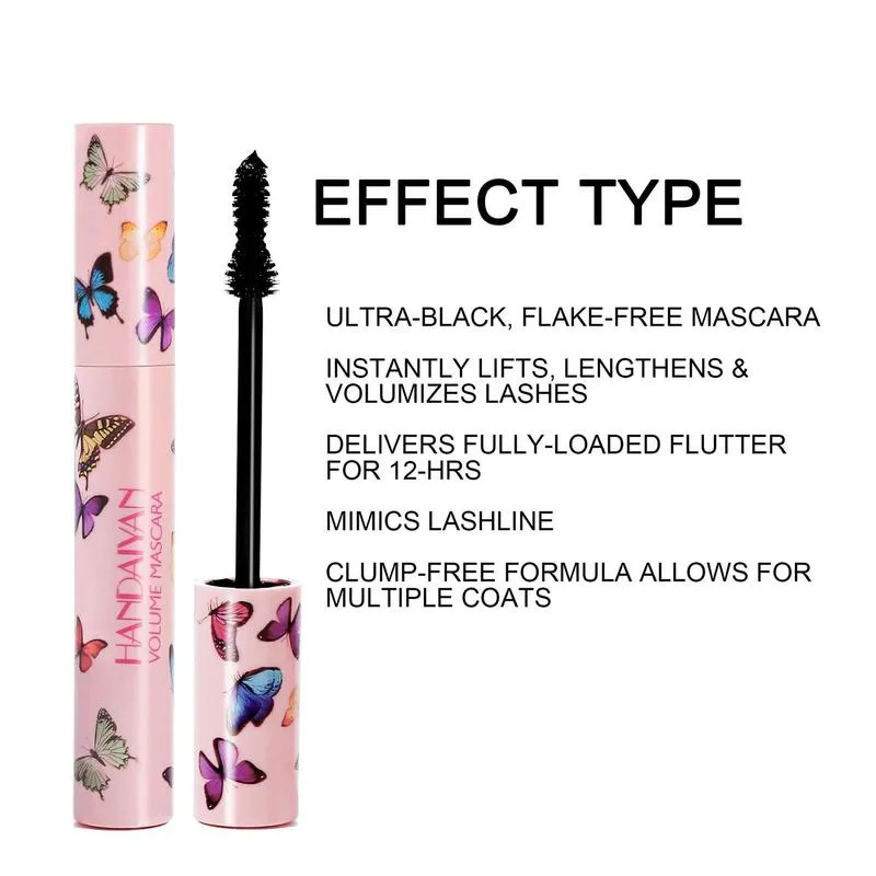 Waterproof Mascara Waterproof Lengthening Black Mascara No Clumping No Flaking Classic Everyday Mascara For Fine Short Eyelash