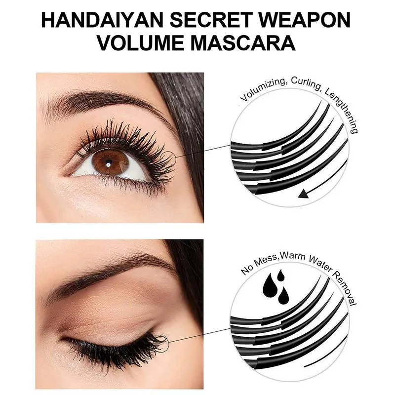 Waterproof Mascara Waterproof Lengthening Black Mascara No Clumping No Flaking Classic Everyday Mascara For Fine Short Eyelash