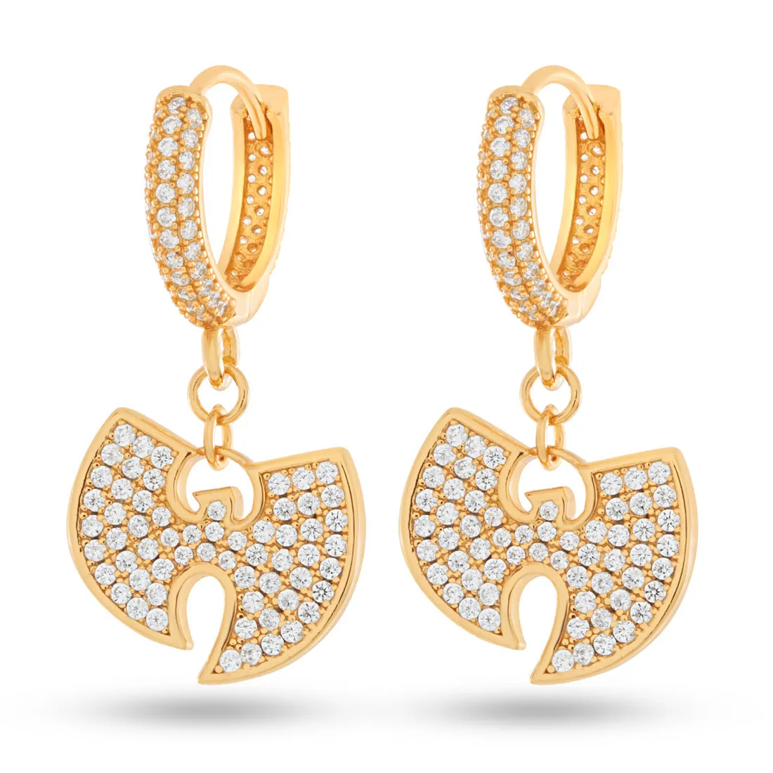 Wu-Tang x King Ice - 14mm Hanging Logo Earrings